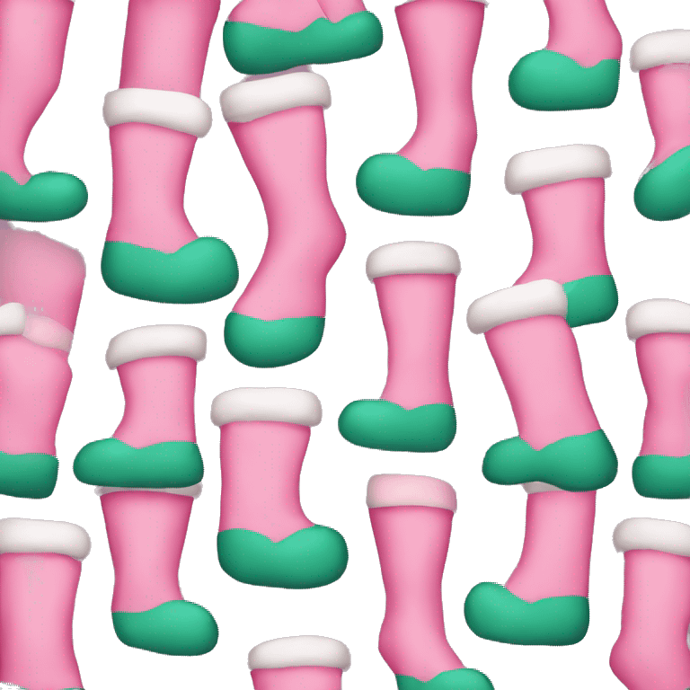 Pink Christmas stocking  emoji