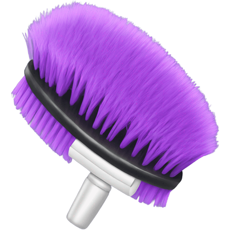 light purple hair brush emoji