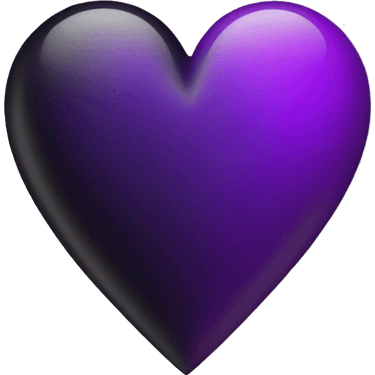 Half black and purple heart emoji