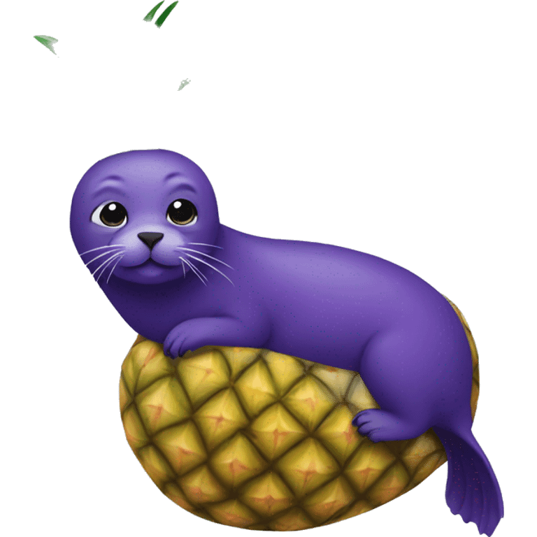 purple pineapple seal emoji