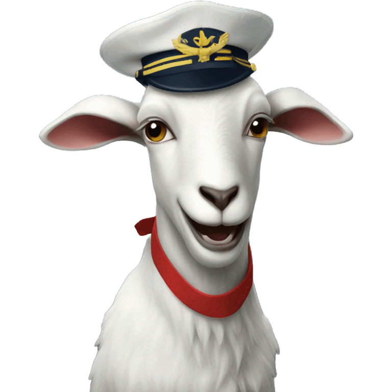 Navy Goat on a navy ship emoji