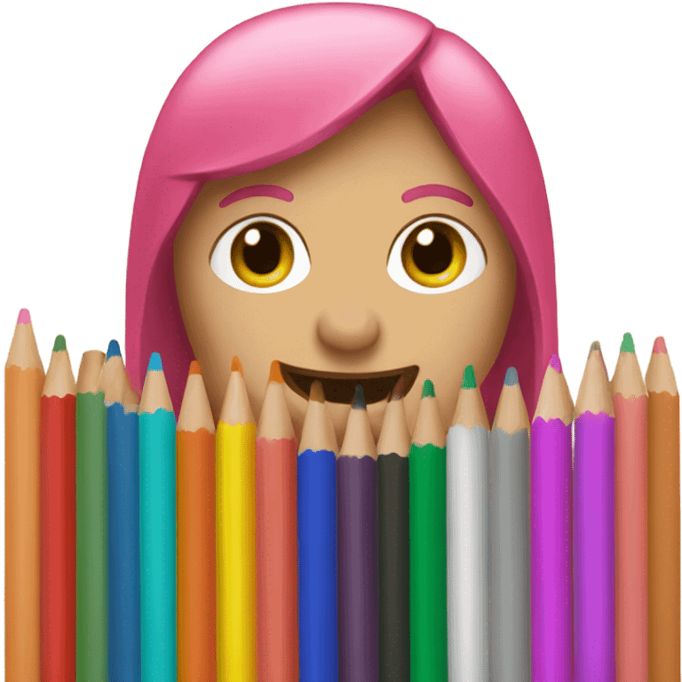 3 colored pencils emoji