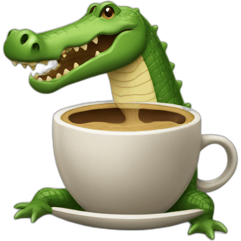 crocodile coffee emoji