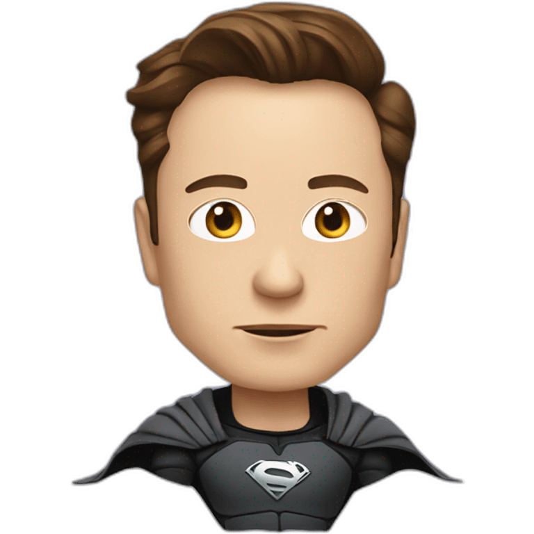 Elon musk in superhero emoji