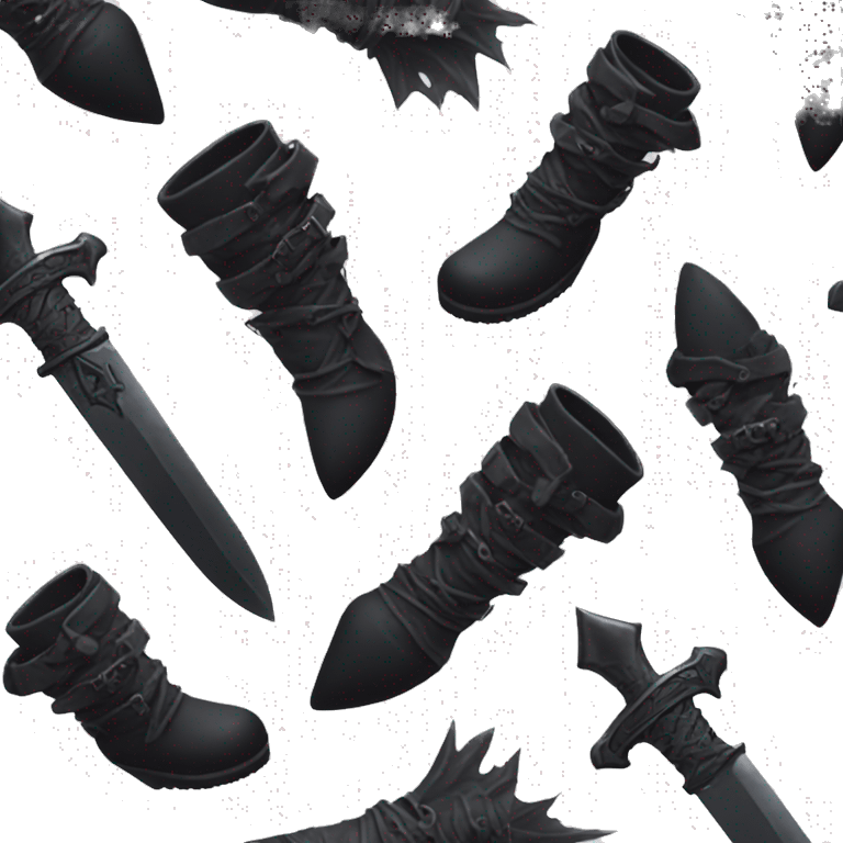 Goth boots dagger emoji