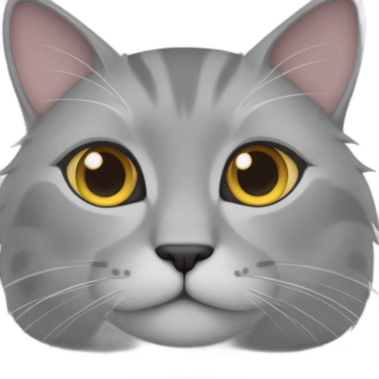 grey cat no stripes emoji