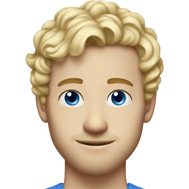 3/4 profile light curl blonde 30yo man blue eyed pale skin emoji