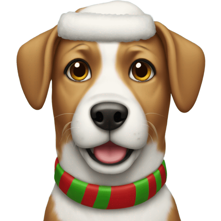 Christmas dog emoji