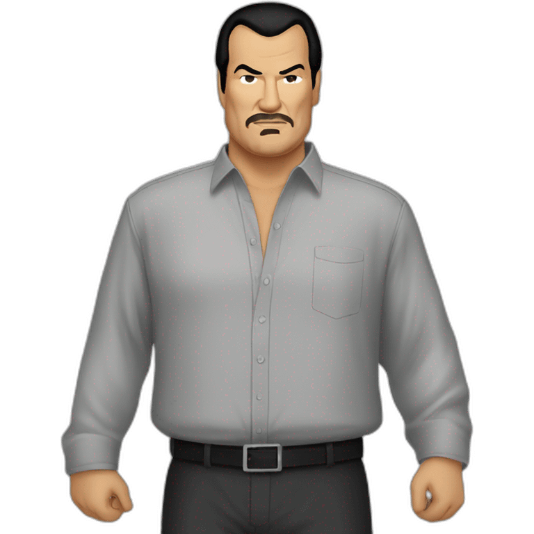 steven seagal cartoon wearing long shirt emoji