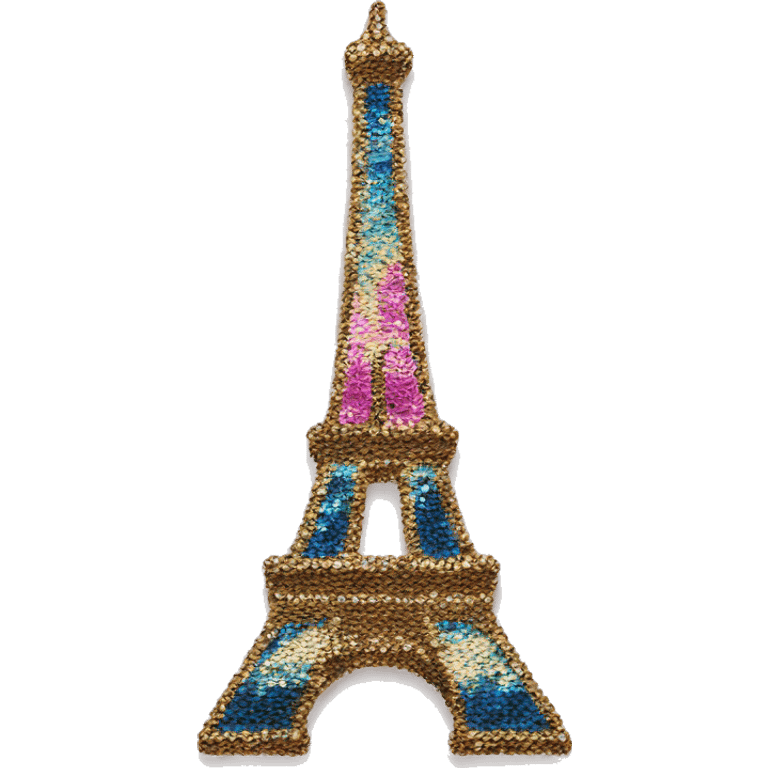 The Eiffel Tower in sequins emoji