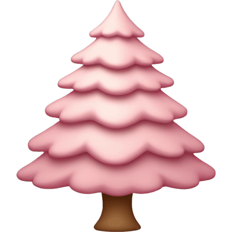 Pink Chrismas tree with beige decoratin emoji