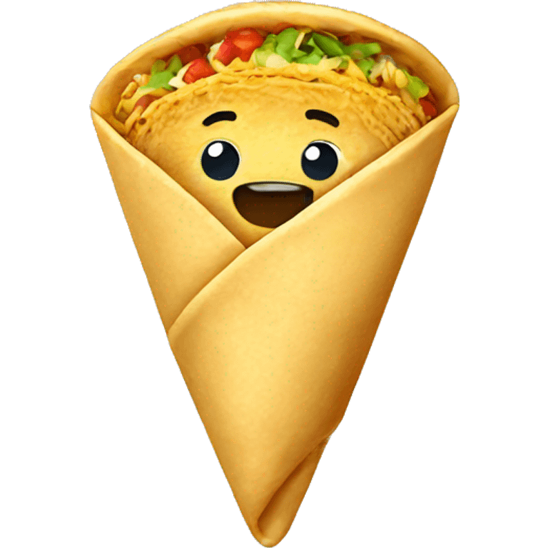 A golden halo burrito emoji