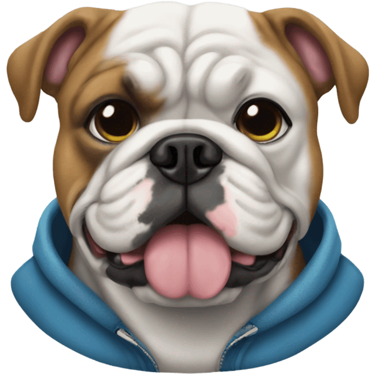 Bulldog in a sweatshirt  emoji