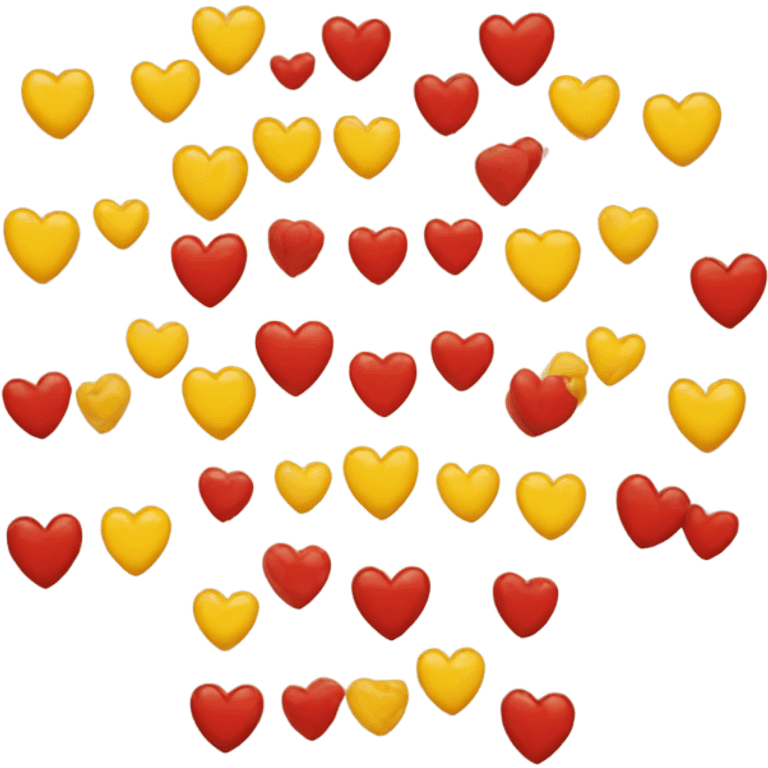 yellow red heart emoji