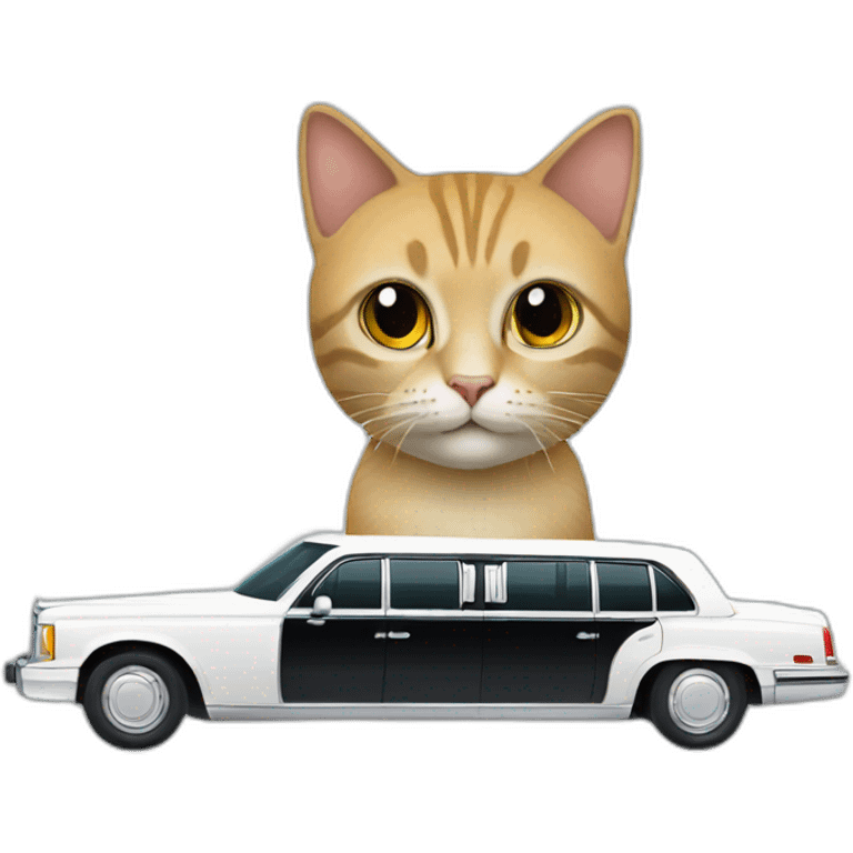 Un chat dans une limousine emoji