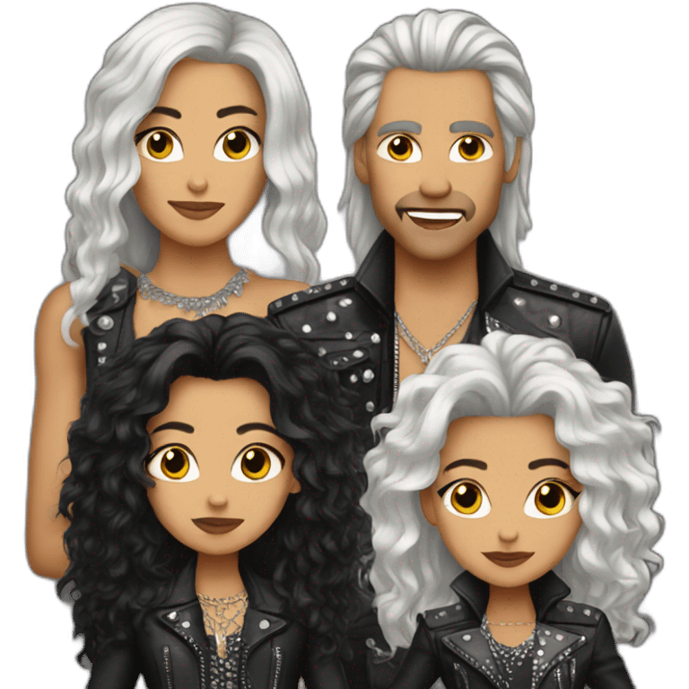 Glam Metal family  emoji