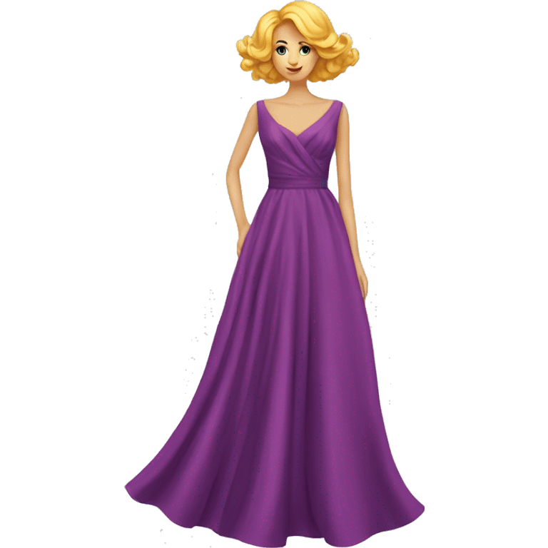 An emoji of a stylish dress, typically elegant and suitable for special occasions, with a vibrant color and flowing design emoji