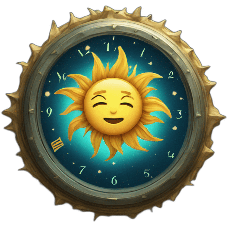 clock sun moon emoji