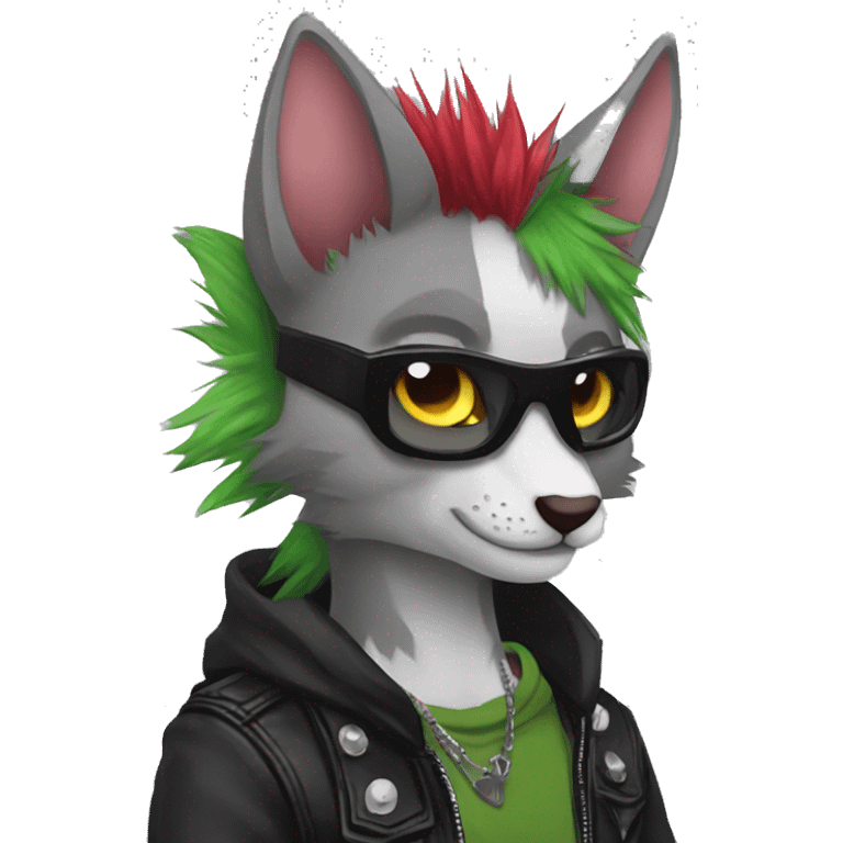 Anthro Punk Fursona  emoji