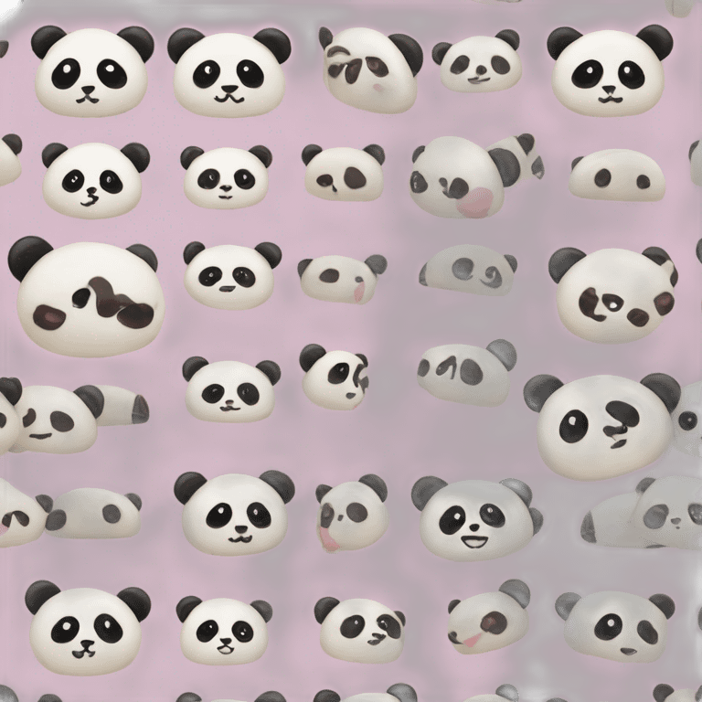 Macaroons in the form of a panda emoji