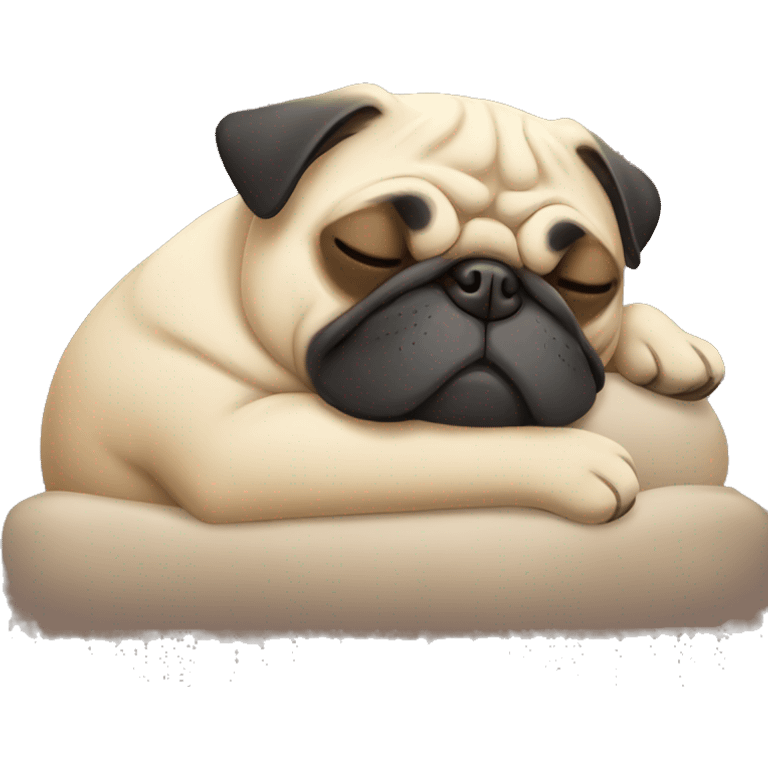 Pug sleeping emoji