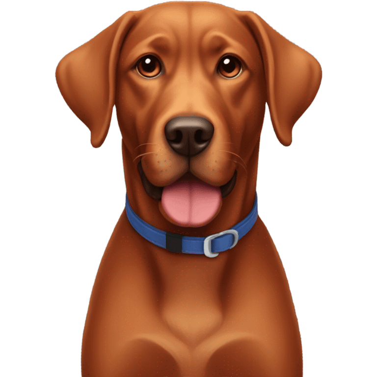 red lab with a ball emoji