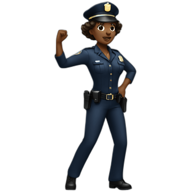 black policewoman dancing emoji