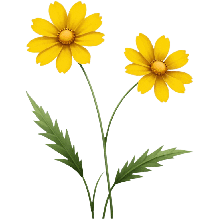 single Coreopsis, straight stem emoji