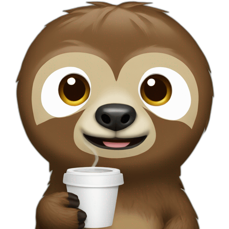 Coffee sloth emoji