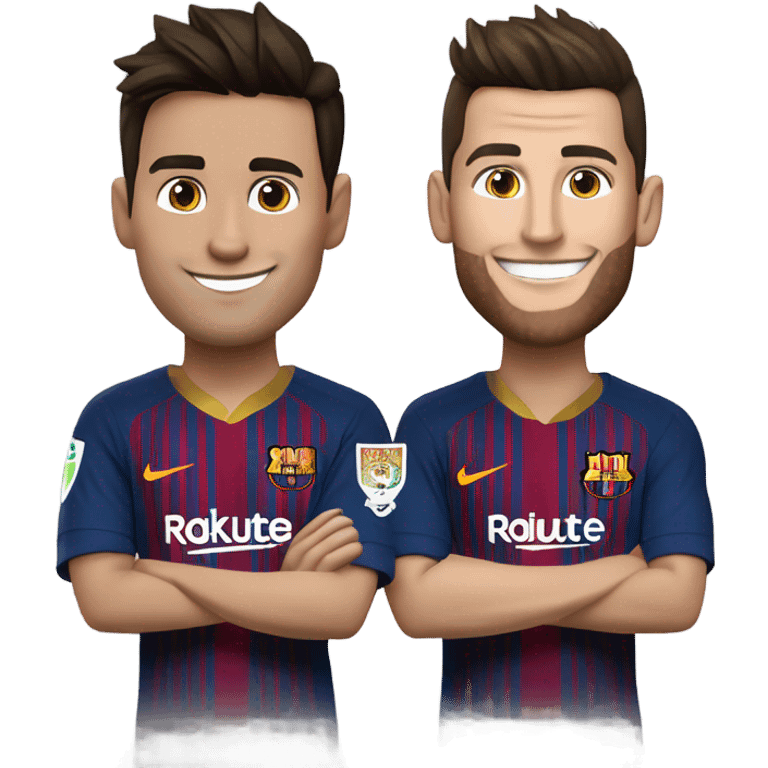 Messi with Cristiano Ronaldo  emoji