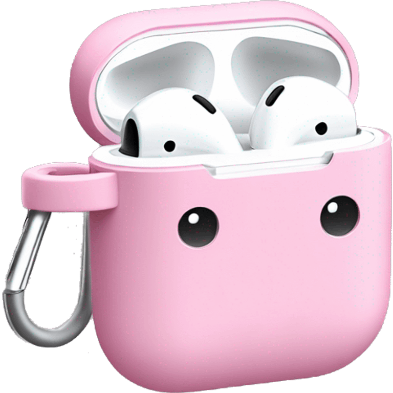 airpod case with pink bow emoji