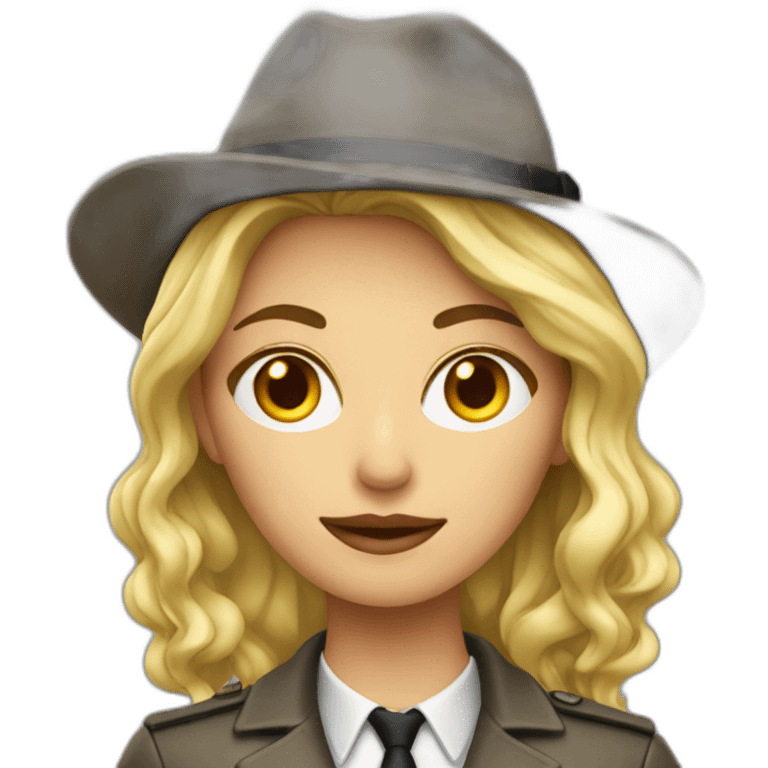 detective woman blonde emoji