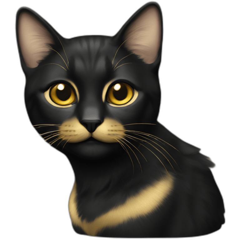 cat black gold emoji