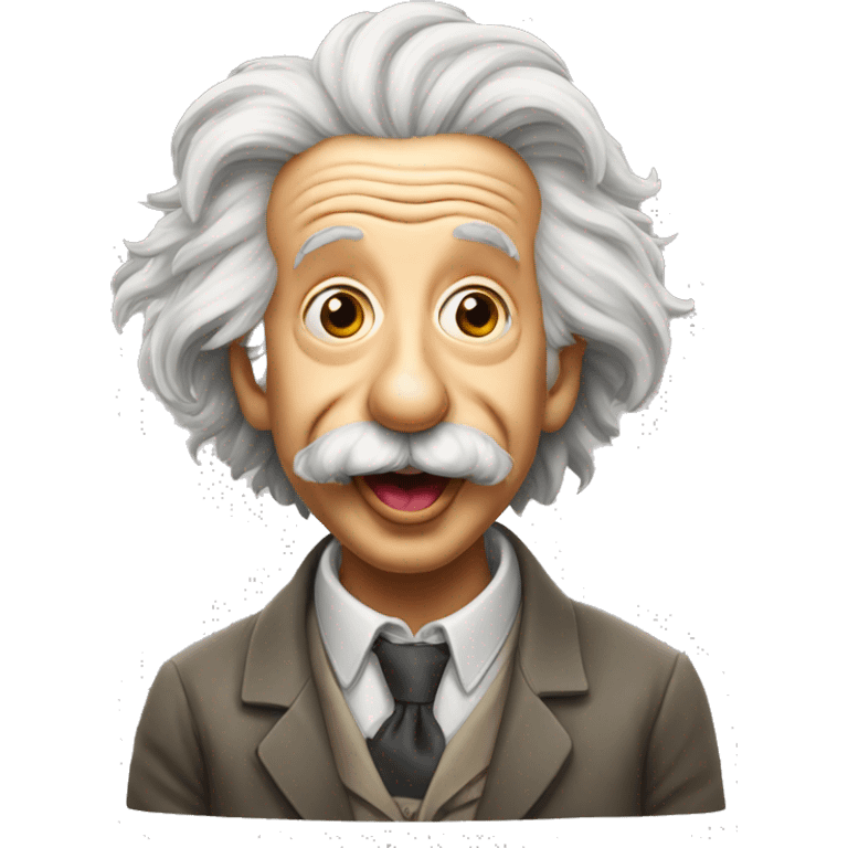 albert einstein sticking out tongue emoji