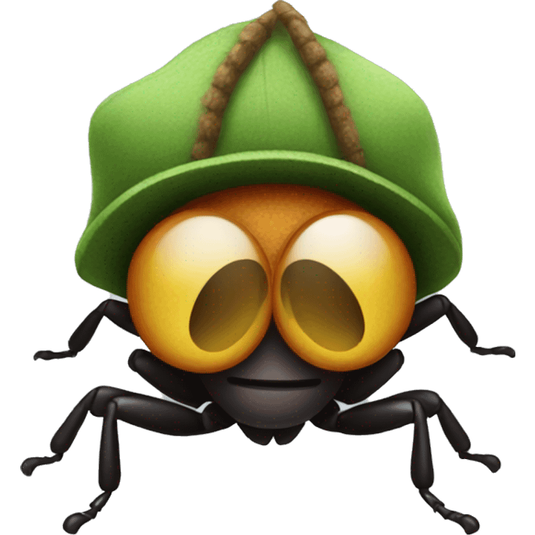 bug wearing a little hat  emoji