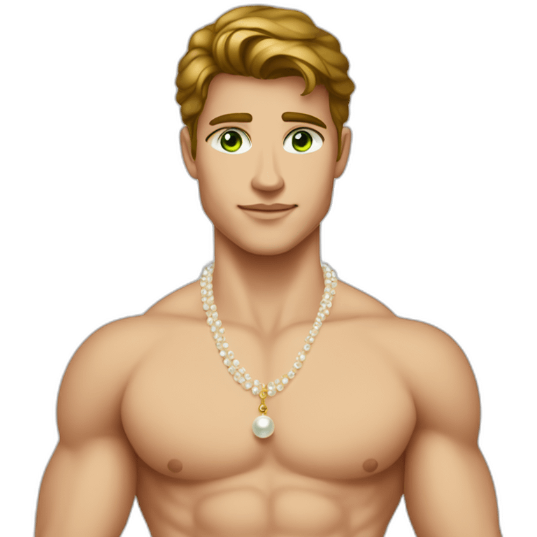 Posh-muscle-boy-with-pearl-necklace-and-green-eyes-and-brown-hair emoji