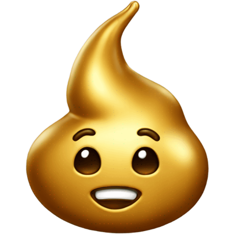 Gold poop emoji