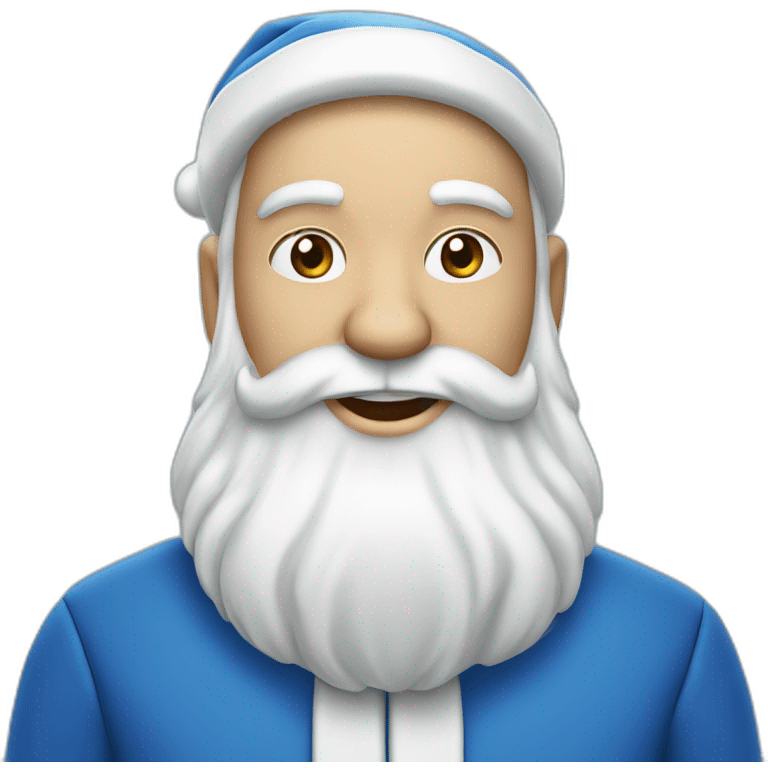 Pere noel bleu emoji