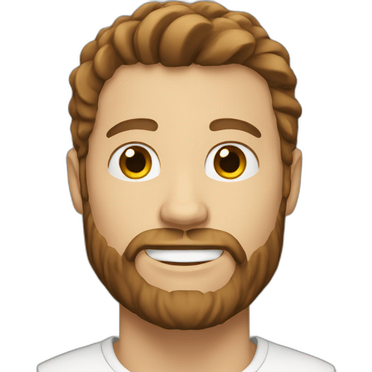 white guy with brown hair and beard emoji