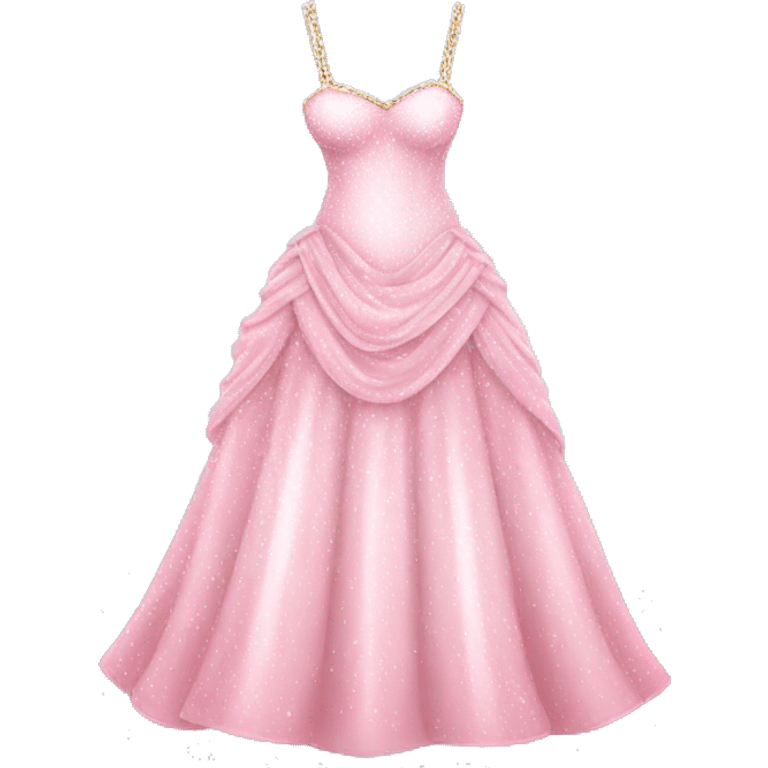 light pink  princess sparkly dress isolated dress emoji