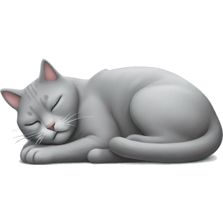 Sleeping cat grey emoji