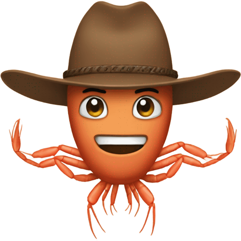 Shrimp cowboy emoji