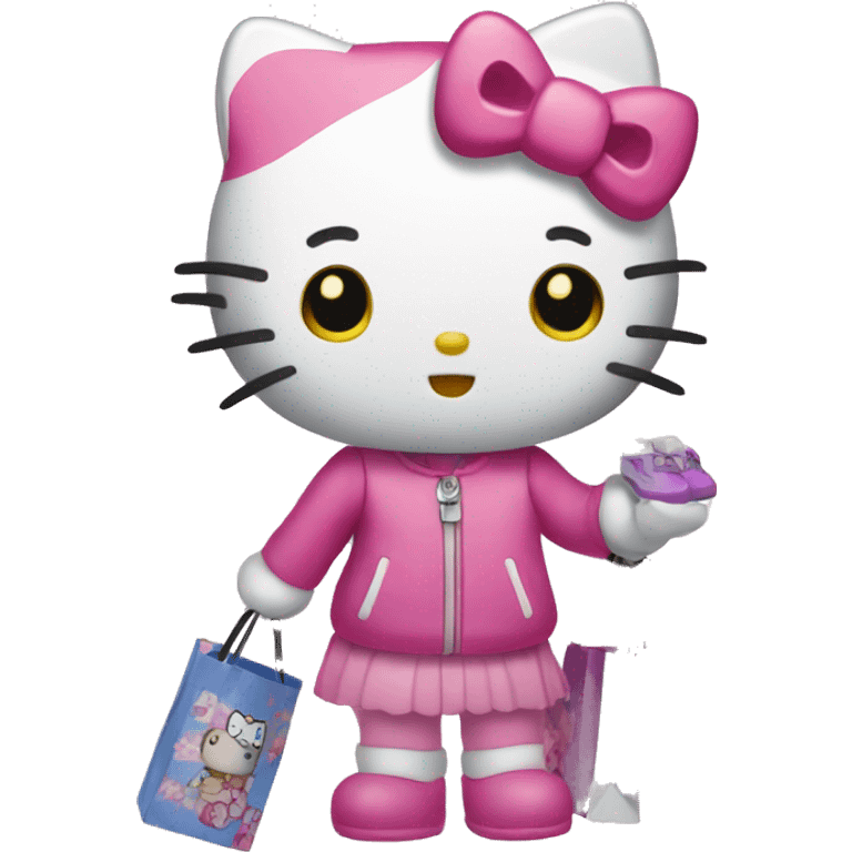 hello kitty shopping emoji