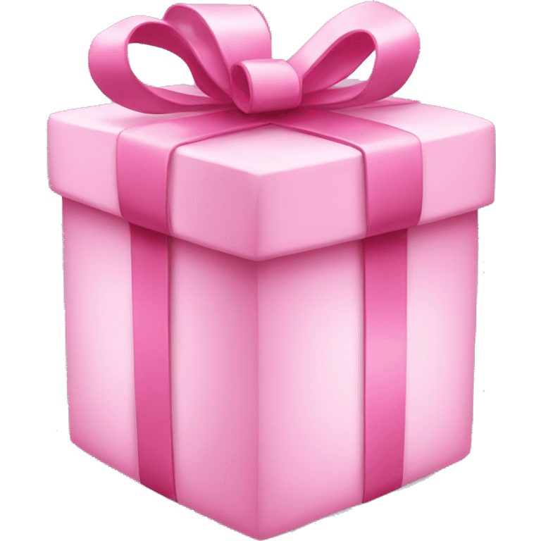 a pink present with a white bow emoji