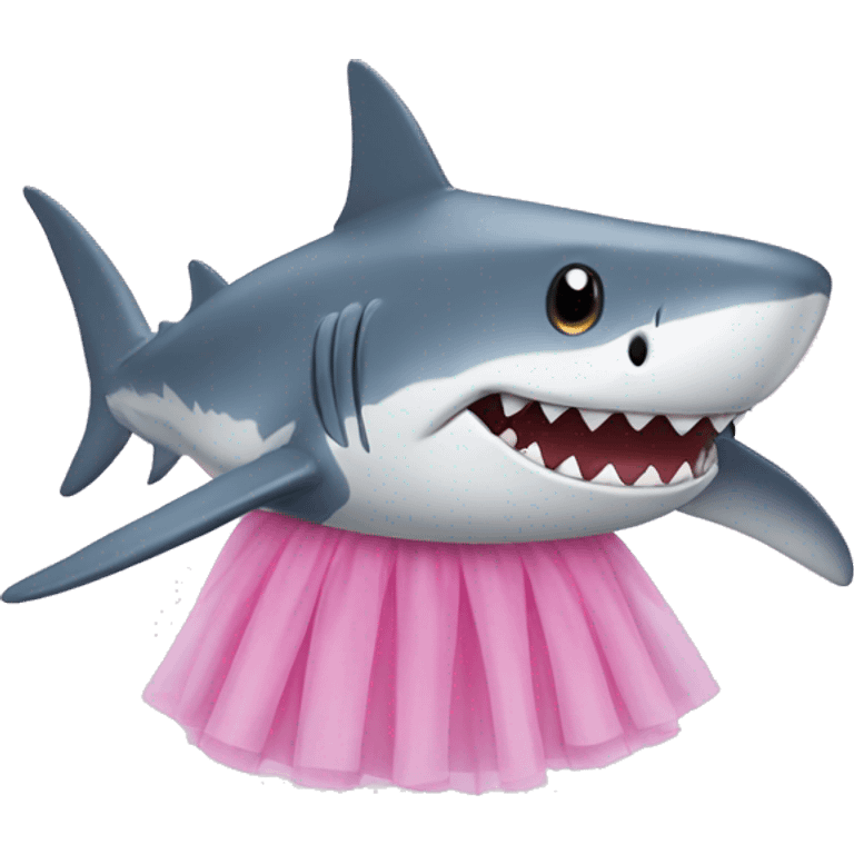 Shark with a tutu emoji