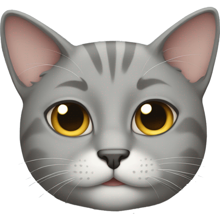 Gray cat emoji