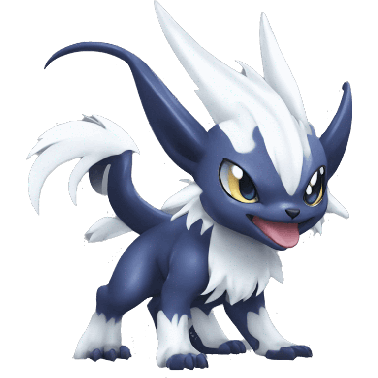 Edgy Cool Kawaii Baby Nargacuga-Absol-Pokémon Full Body Detailed High Quality emoji