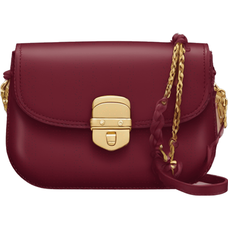 realistic burgundy purse miu miu  emoji