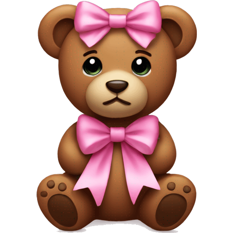 Teddy with pink bow emoji