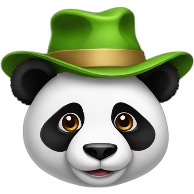 Panda whit a hat  emoji